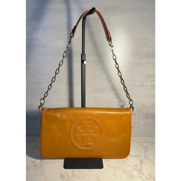 Tory Burch Tan Leather Clutch - Picture 1 of 7